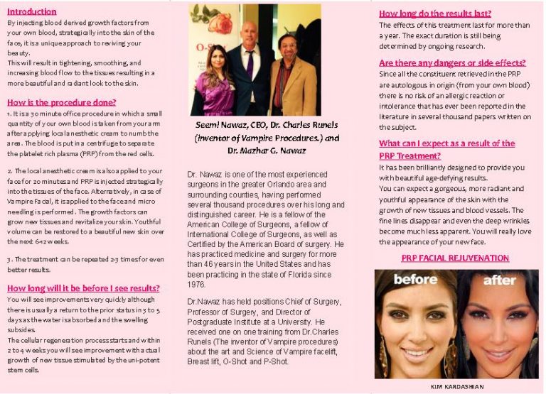 PRP brochure 2 Buena Vista Aesthetics Revive Your Beauty